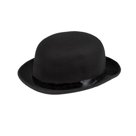 Boland Adult Deluxe Black Bowler Hat, Steambowler, With Satin Band, Victorian... - TC Toys