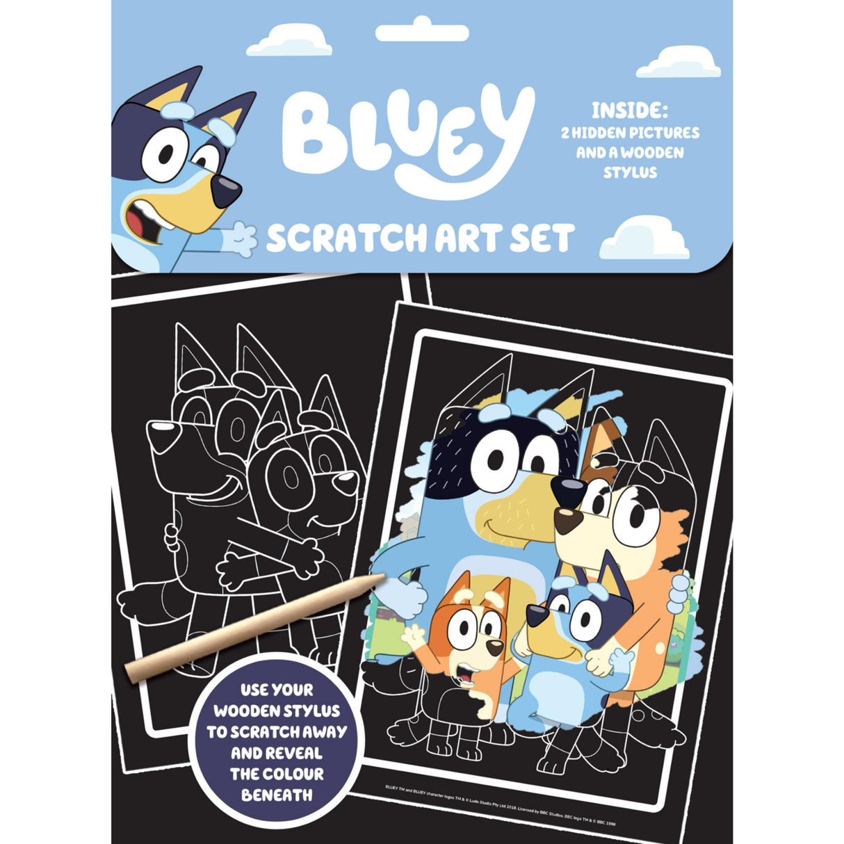 Bluey Scratch Art Set, Scratch Art for Kids, Scratch Art, Bluey Gifts, Bluey Activities, Scratch Art Book, Scratch Book, Kids Scratch Art