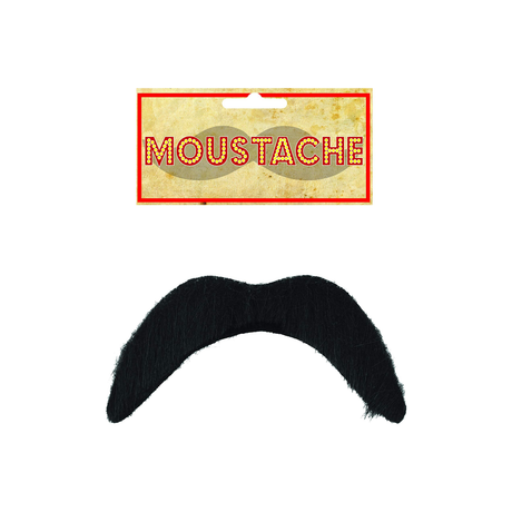 Black fake moustache for disco, Mexican, and Mario costumes.