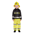 Toddler fireman costume for 3-year-olds, includes shirt and pants.