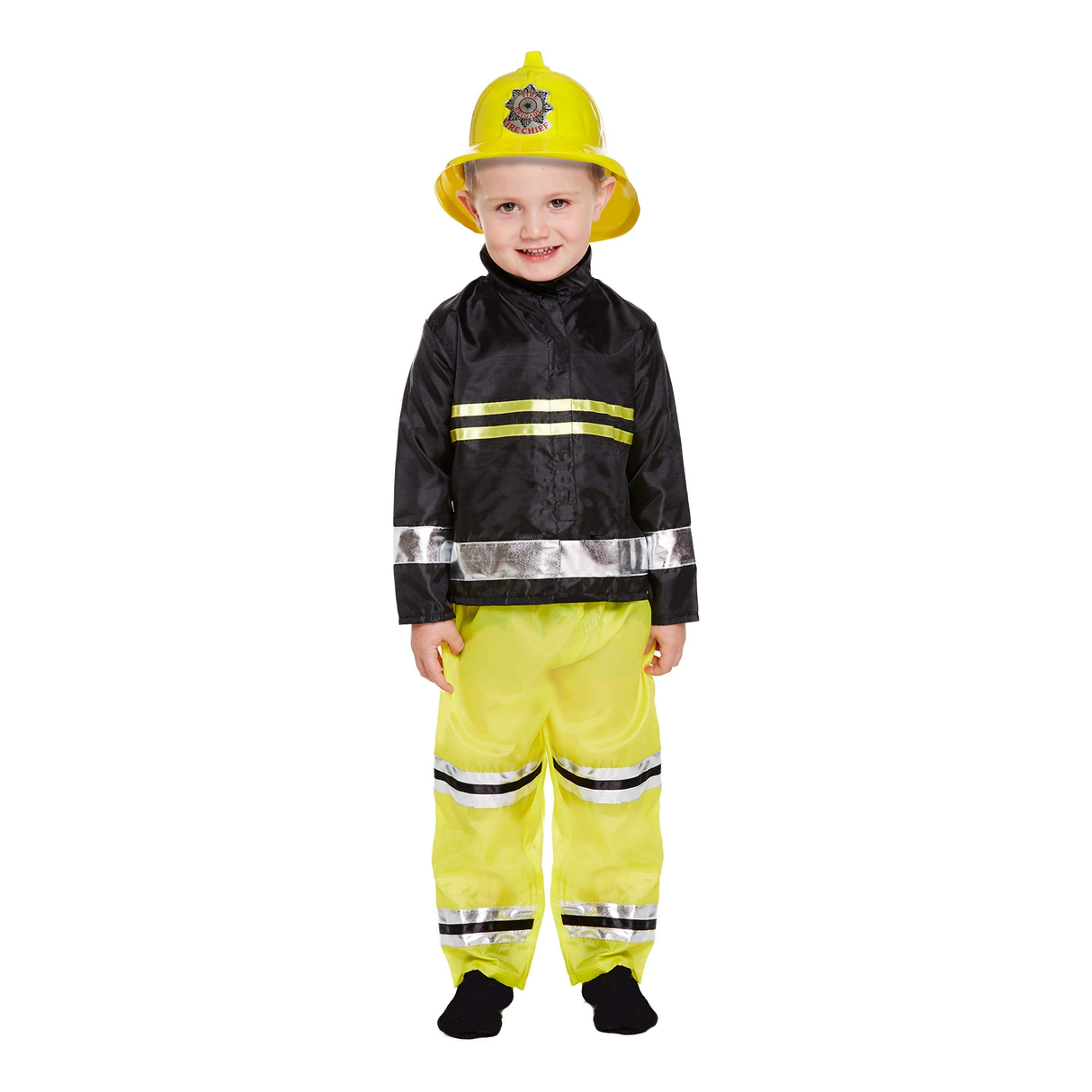 TODDLER FIREMAN FIRE FIGHTER FANCY DRESS COSTUME FITS 3 YEARS (Toddler 3 Years, Fireman Costume)