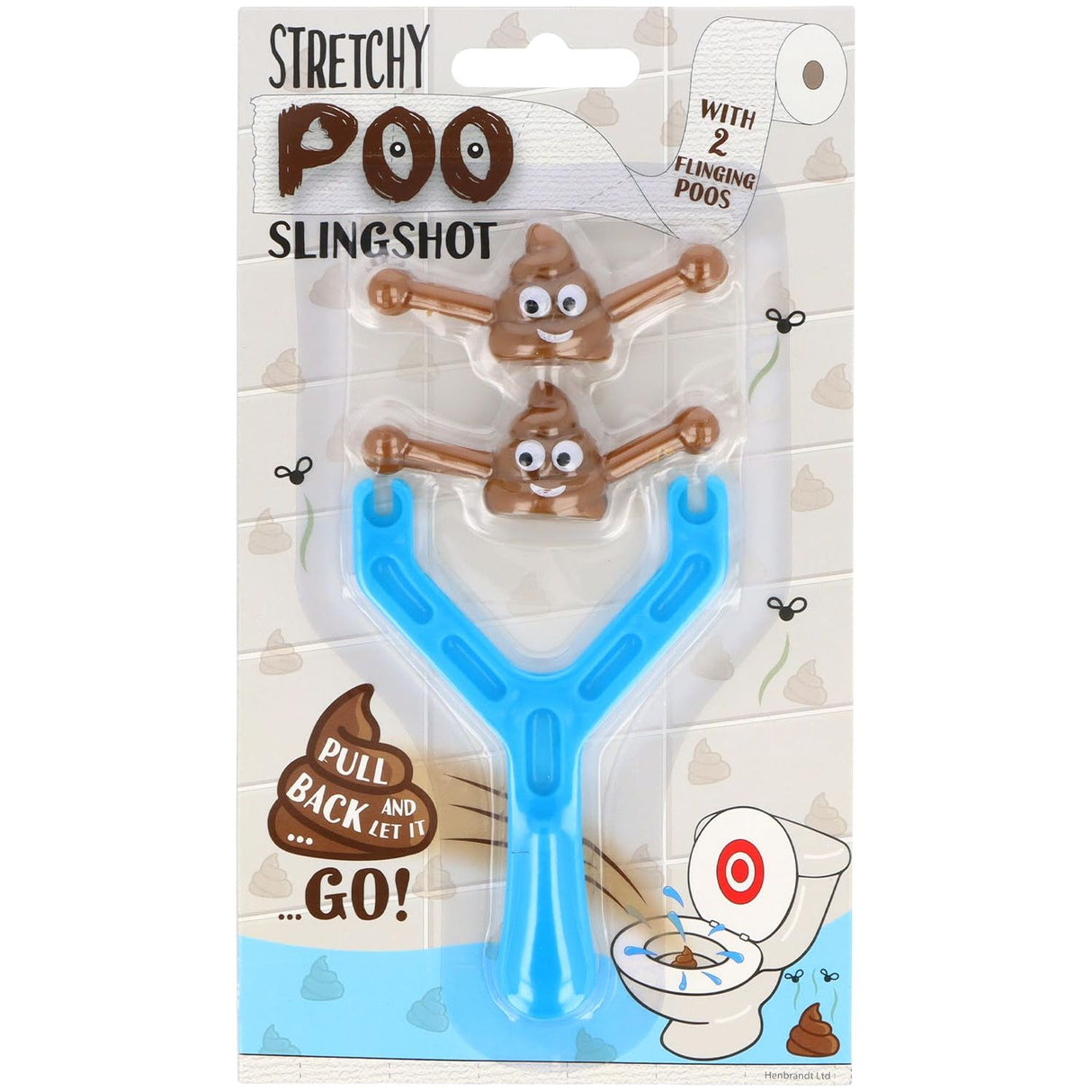 Poo Slingshot Toy with 2 Flying Poo Bullets