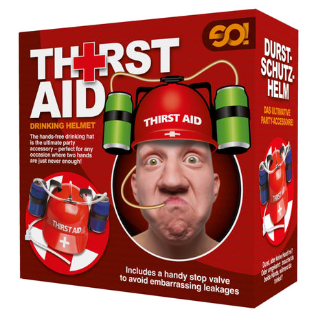 Thirst Aid Helmet Drinking Hat (Colours may vary)