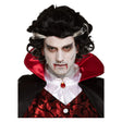 Vampire Wig with sleek black locks for Halloween costume.