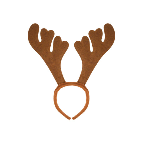 Brown Reindeer Antler Headband for festive occasions.