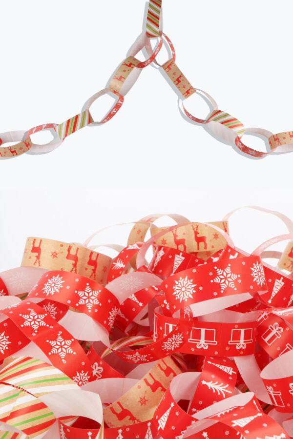 Christmas Paper Chains DIY Decoration Set