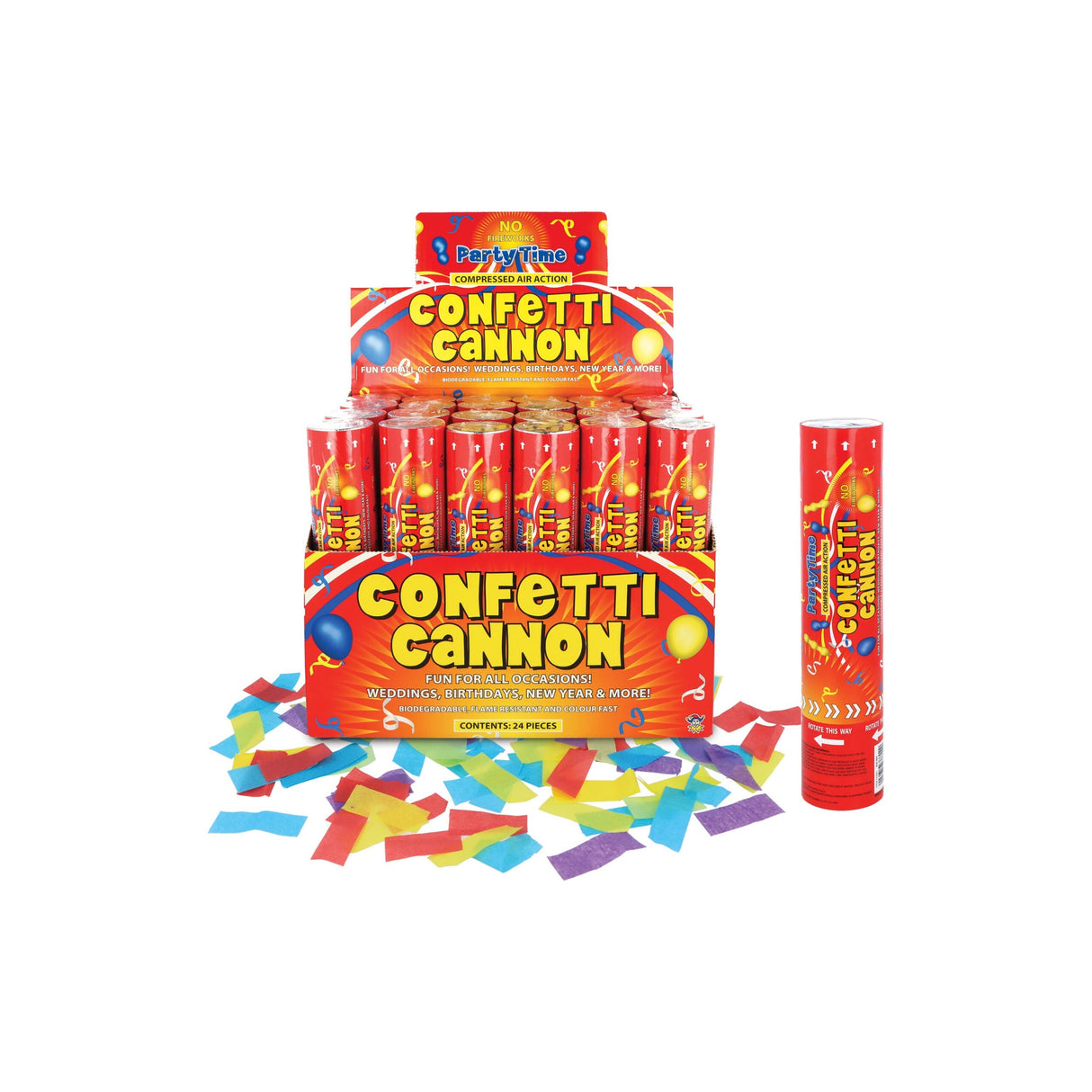 Multicolour Confetti Cannon (20cm)