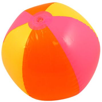 Small inflatable beach ball with bright colors, 40cm, fun for beach or pool.